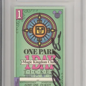 SIGNED DISNEY WORLD MAGIC KINGDOM TICKET PSA DNA COA AUTOGRAPHED MICHAEL EISNER