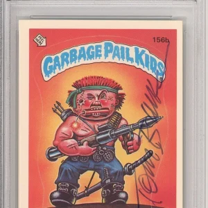SIGNED by Tom Bunk 1986 Topps Garbage Pail Kids GPK Brett Vet #156b PSA DNA COA
