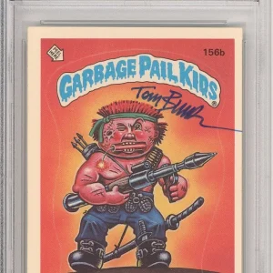 SIGNED Tom Bunk 1986 Topps Garbage Pail Kids GPK Brett Vet #156b PSA DNA COA