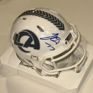 ANDREW WHITWORTH Signed L.A. RAMS SALUTE TO SERVICE Mini-helmet Beckett (BAS)