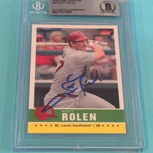 SCOTT ROLEN Signed 2006 FLEER TRADITION Card #50 Beckett (BAS)