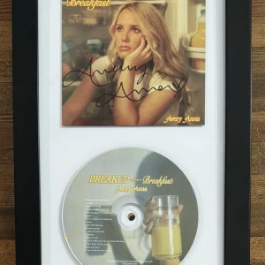 SIGNED FRAMED Avery Anna Breakup Over Breakfast CD Booklet & CD BAS Beckett COA