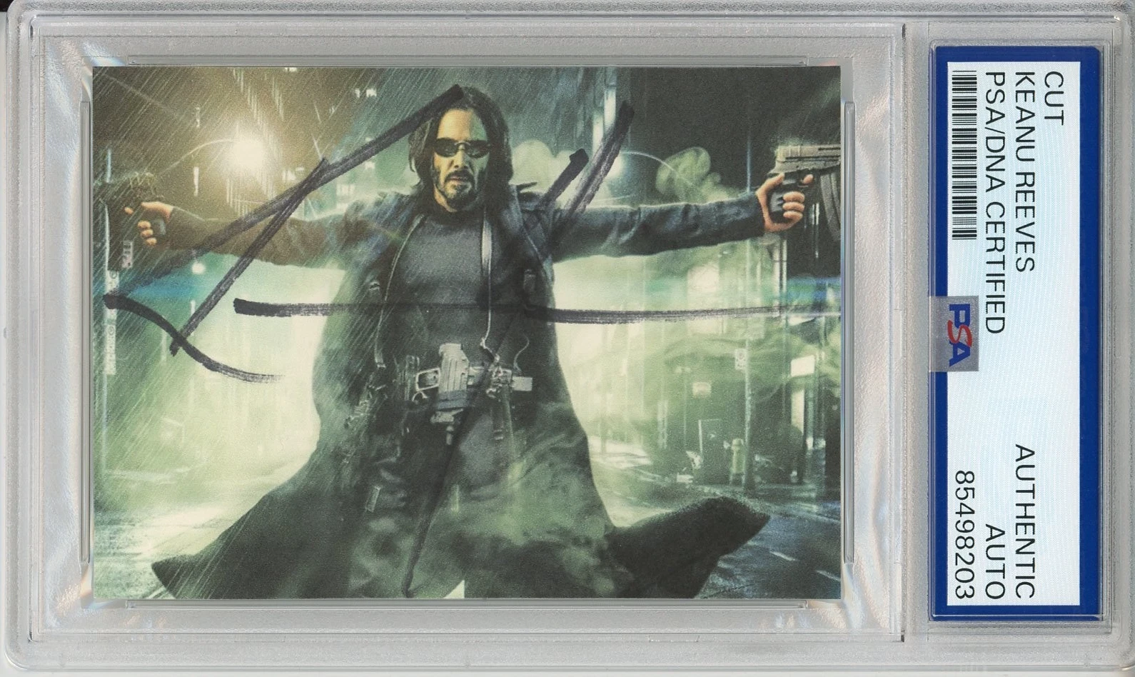 SIGNED Keanu Reeves The Matrix Picture Cut Signature PSA DNA COA ...