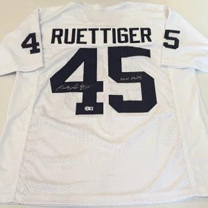 Rudy Ruettiger Notre Dame Irish signed Custom jersey W/ Never Quit Beckett Witn.