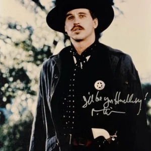 Val Kilmer Signed Autograph 16X20 Photo I'Il Be Your Huckleberry Tombstone JSA