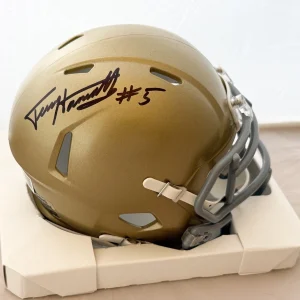 Terry Hanratty signed Notre Dame Fighting Irish mini helmet Beckett Witnessed