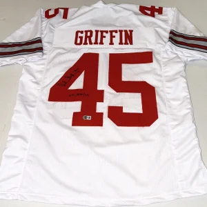 Archie Griffin Ohio State Buckeyes signed Custom jersey + Inscrip Beckett Witn