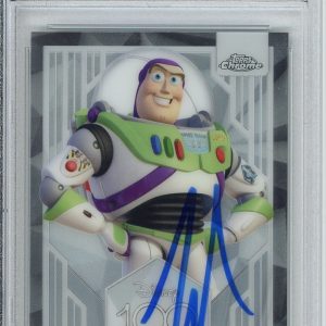 2023 TOPPS CHROME DISNEY 100 CARD BUZZ LIGHTYEAR SIGNED TIM ALLEN PSA DNA COA