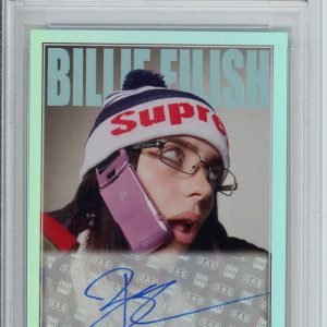 Billie Eilish x COMPLEX GAS Card AUTOGRAPH SIGNED Teal Foil 8/15 PSA 9 AUTO 10