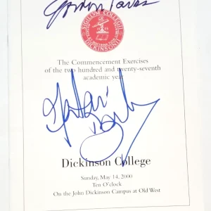Antonio Banderas & Gordon Parks SIGNED Dickinson College Commence Book JSA COA