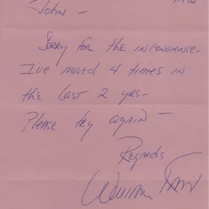 William Katt REAL SIGNED Handwritten Note JSA Autographed Greatest American Hero