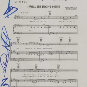 All-4-One REAL hand SIGNED I Will Be Right Here Sheet Music COA Autographed