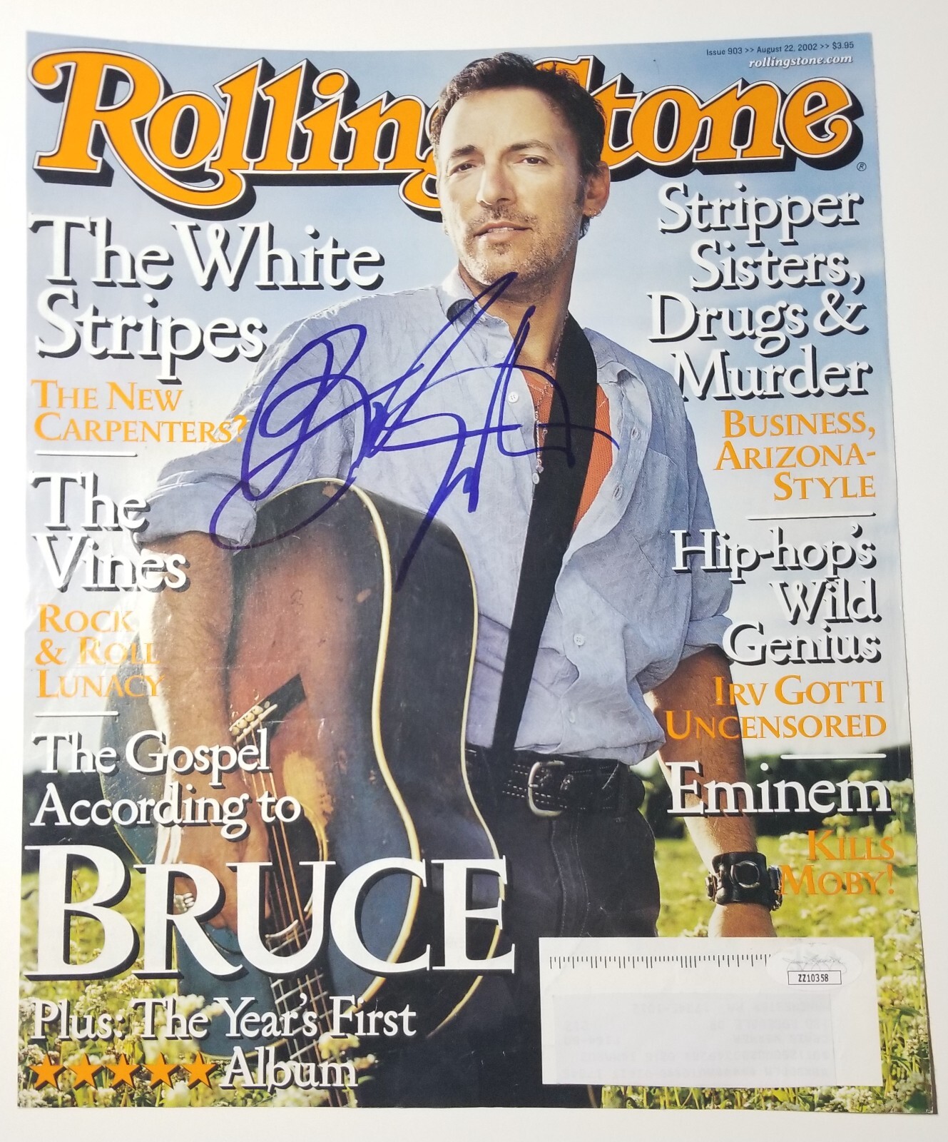 Bruce Springsteen SIGNED Rolling Stone Magazine Cover JSA LOA ...