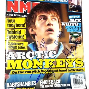Arctic Monkeys REAL hand SIGNED Feb 2006 NME Magazine COA Autographed Alex +3