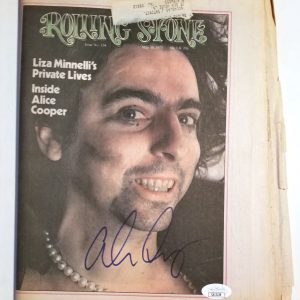 Alice Cooper SIGNED Vintage May 1973 Rolling Stone Magazine JSA COA Autographed