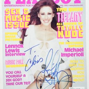 Tiffany REAL hand SIGNED 2002 Playboy Magazine #2 COA Autographed Darwish