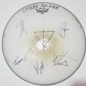 Citizen Soldier SIGNED 16" Drumhead COA Autographed w/ band logo Jake Segura +4