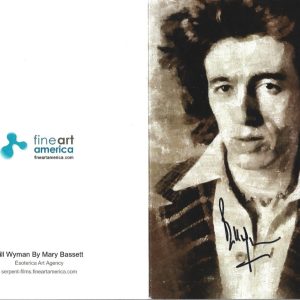 Bill Wyman of the Rolling Stones 2x SIGNED Promo Greeting Card JSA COA Autograph