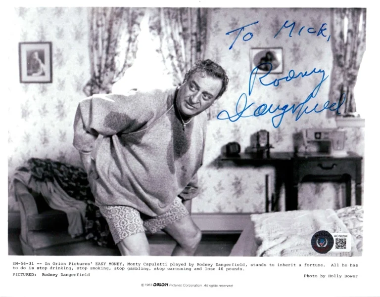 Rodney Dangerfield Signed Autographed 8X10 Photo Easy Money Monty BAS AC56294