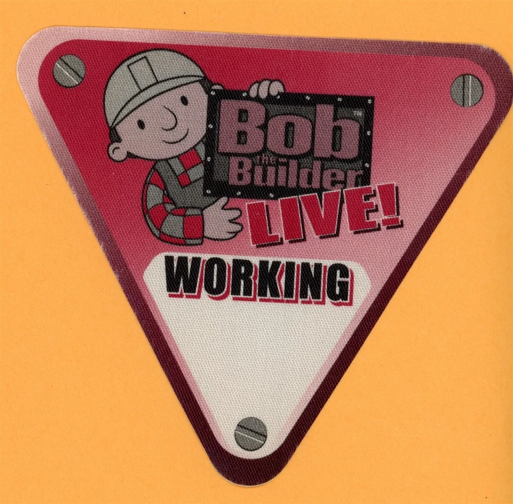 Bob the Builder Live! Concert Tour WORKING Backstage Pass Red | Autographia