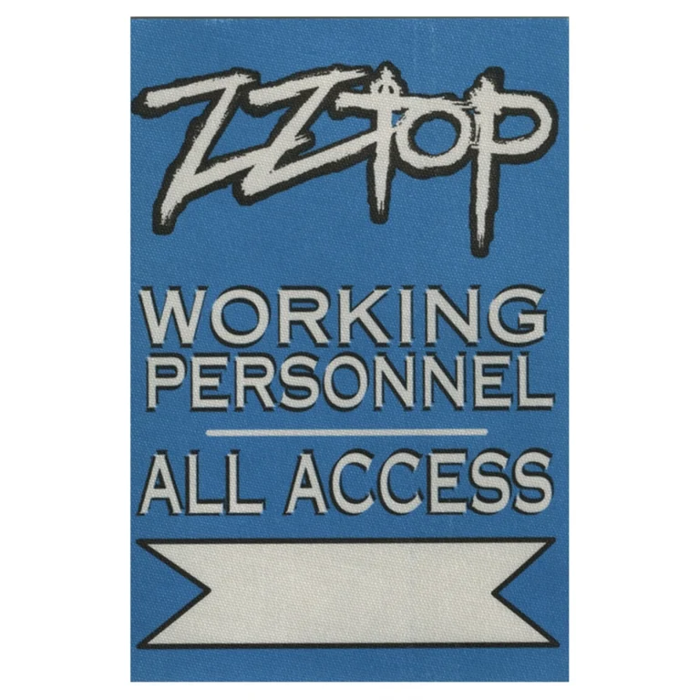 ZZ Top 2002 Casino Concert Tour All Access Backstage Pass