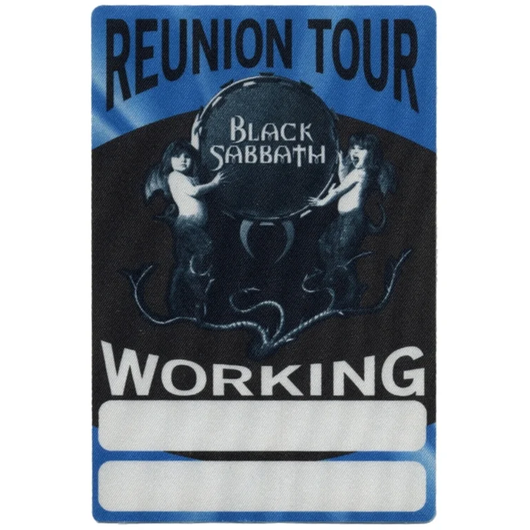 Black Sabbath 1999 Reunion Concert Tour Backstage Pass