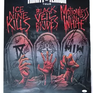 Ice Nine Kills - Black Veil Brides - Motionless In White SIGNED Poster JSA LOA