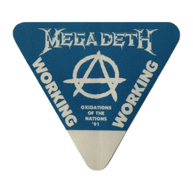 Megadeth 1991 Rust in Peace Concert Tour Working Crew Backstage Pass