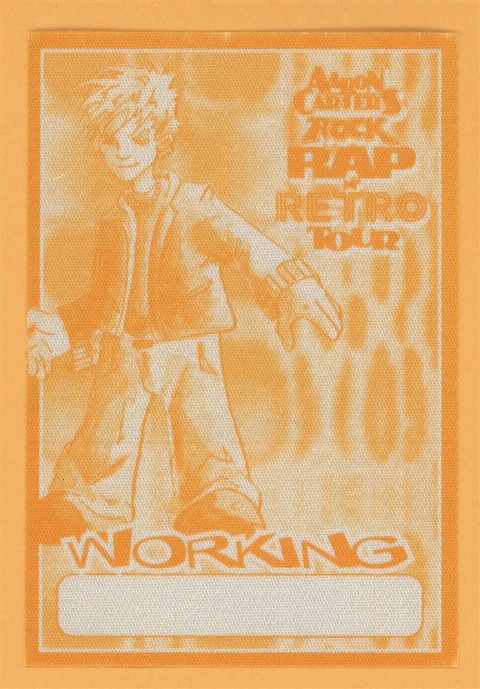 Aaron Carter 2002 Rap & Retro Concert Tour WORKING Backstage Pass ...