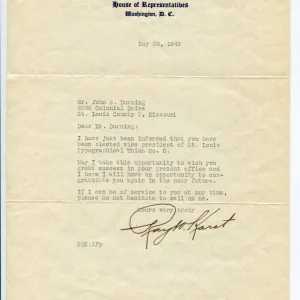 Raymond W Karst Missouri US Representative Congress Signed Autograph TSL