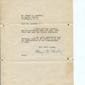 Daniel Willard Streeter American Hunter Author Signed Autograph TSL