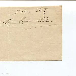 W. Cronin Wilson British Early Stage & Movie Actor Signed Autograph