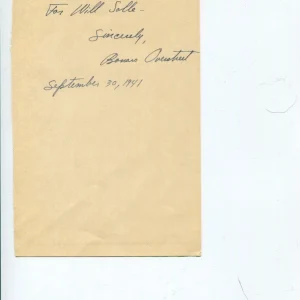 Bonaro Wilkinson Overstreet Poet Author Lecturer Signed Autograph