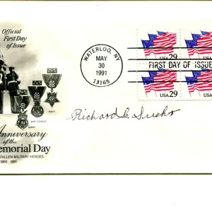 Richard Suehr WWII Fighter War Ace Signed Autograph FDC