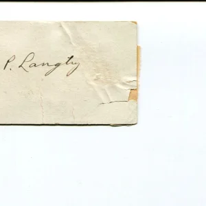 Albert P. Langtry Massachusetts Secretary of the Commonwealth Signed Autograph