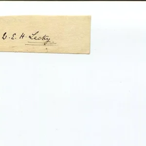 William Edward Hartpole Lecky Irish Author Poet Signed Autograph