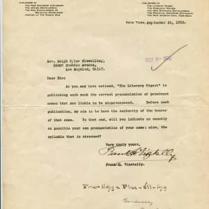 Ralph Tyler Flewelling Philosopher Author Signed Autograph