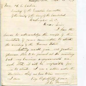 John C. Sherwin US Illinois Representative Congress 1879-83 Signed Autograph ALS