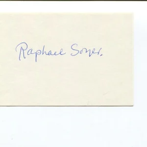 Raphael Soyer Famous Social Realist Artist Painter Signed Autograph