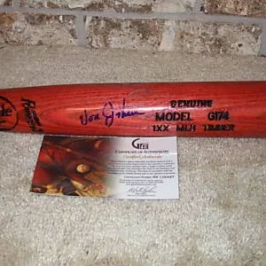 Von Joshua LA Los Angeles Dodgers San Francisco Giants Signed Autograph Bat