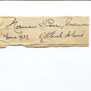 Norman S. Case Governor of Rhode Island Federal Communications Signed Autograph