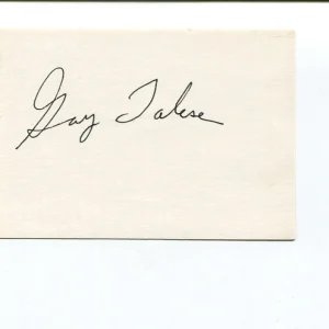 Gay Talese The New York Times Esquire Magazine Author Writer Signed Autograph