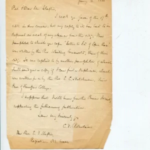 Charles F Robertson 2nd Episcopal Bishop of Missouri Signed Autograph ALS