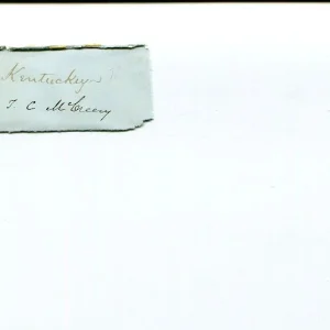 Thomas C. McCreery KY Kentucky US Senator Congress Signed Autograph