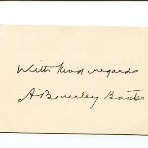 Beverley Baxter British Theatre Critic MP Southgate Wood Green Signed Autograph