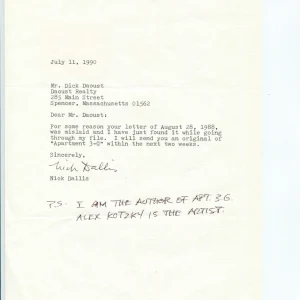 Nicholas Dallis Comic Strip Rex Morgan MD Cartoonist Author Signed Autograph TSL