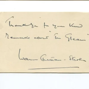 Warren Chetham-Strode Author Playwright The Guinea Pig Odette Signed Autograph