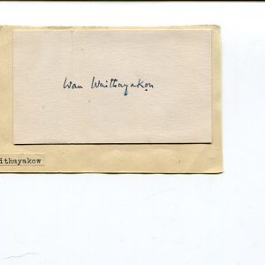 Prince Wan Waithayakon United Nations President Siam Thailand Signed Autograph