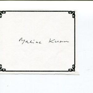 Maxine Kumin Pulitzer Prize Poet Laureate Author Signed Autograph Bookplate