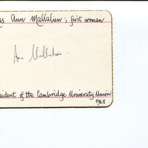 Baroness Ann Mallalieu British lawyer Countryside Alliance MP Signed Autograph
